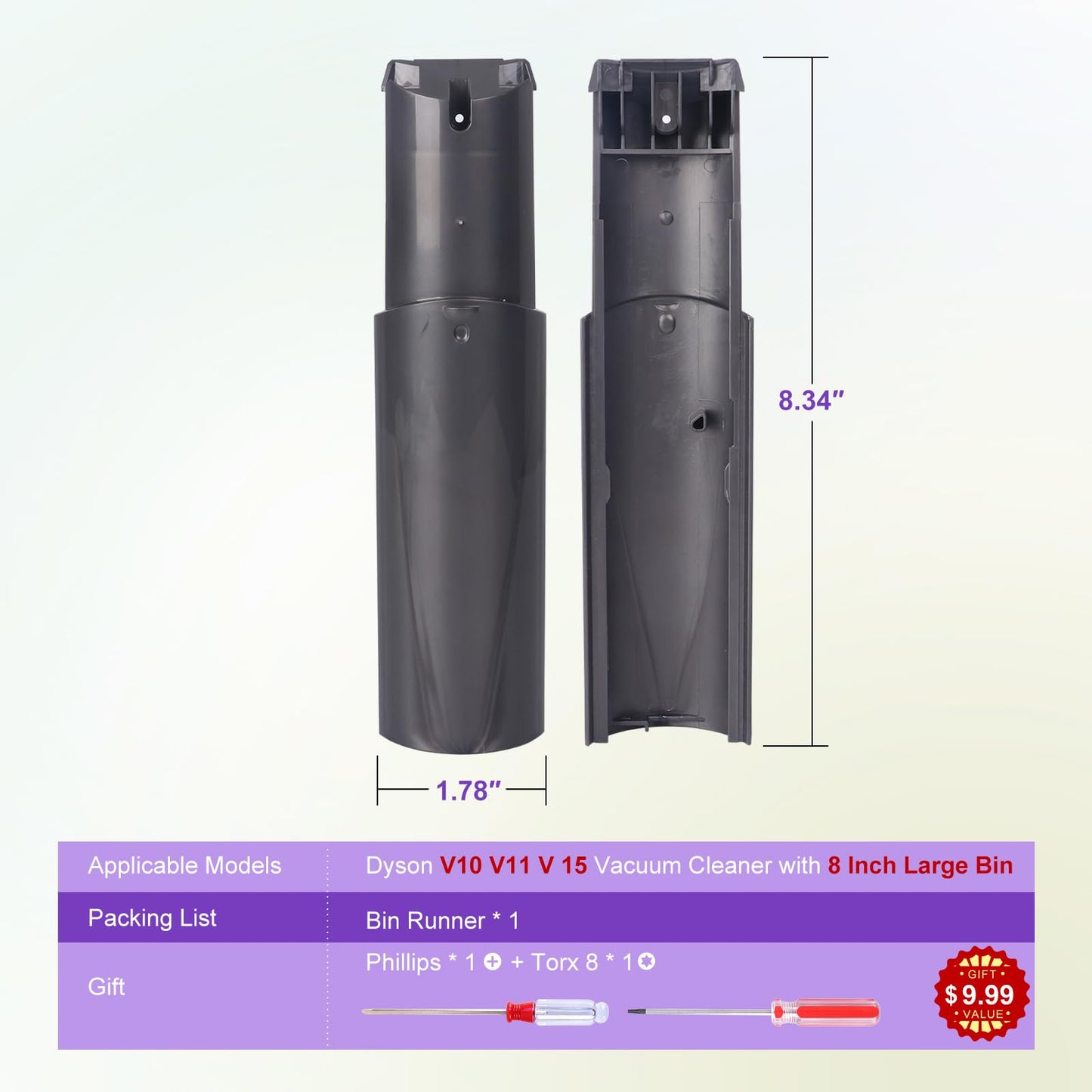 Cyclone Baffle Bin Runner