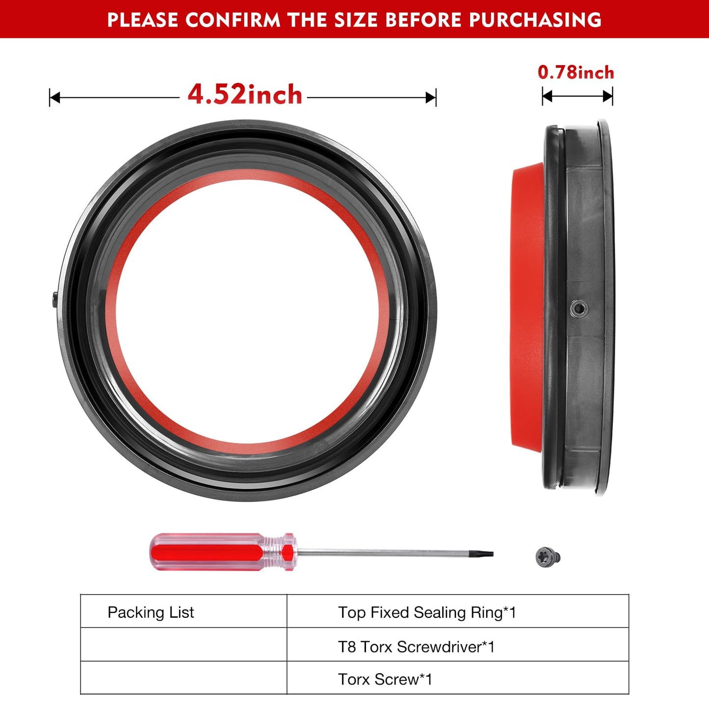 V10 Dust Bin Top Fixed Sealing Ring
