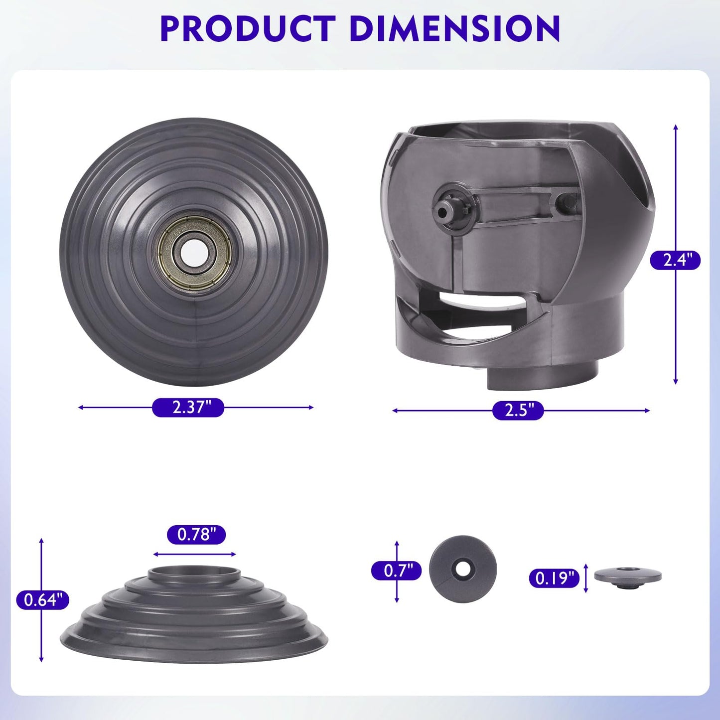 Ball Wheel + Vacuum Head Connector