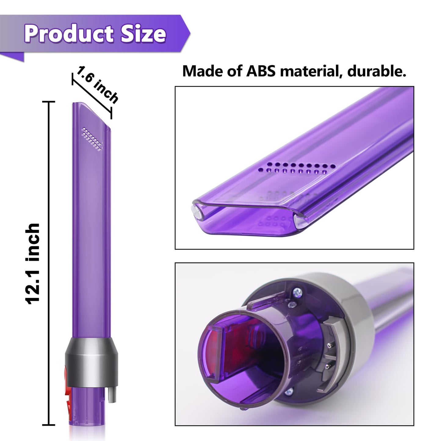 Crevice Tool Nozzle Brush with Led Lights