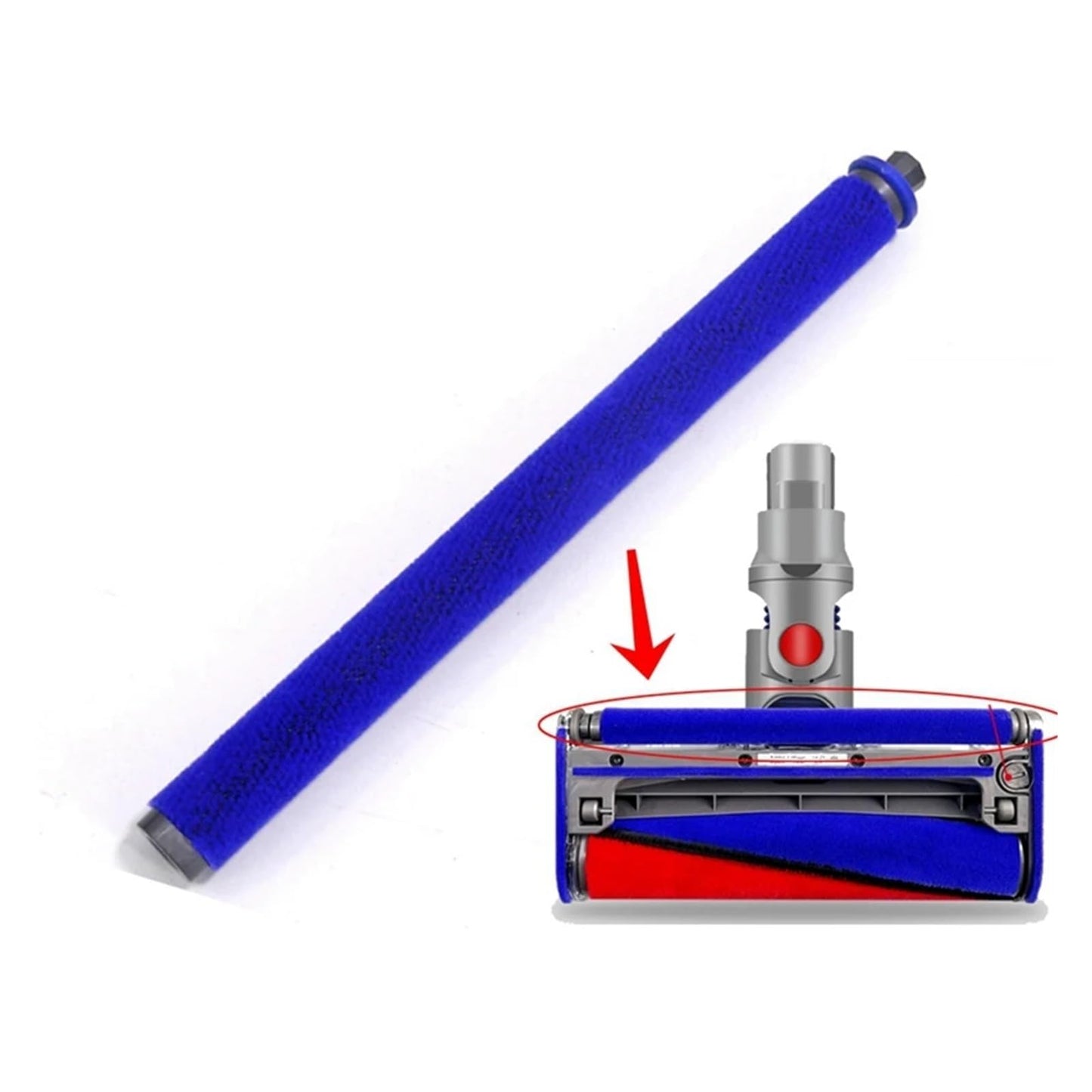 Soft Velvet Brush Head Thin Rod Roller