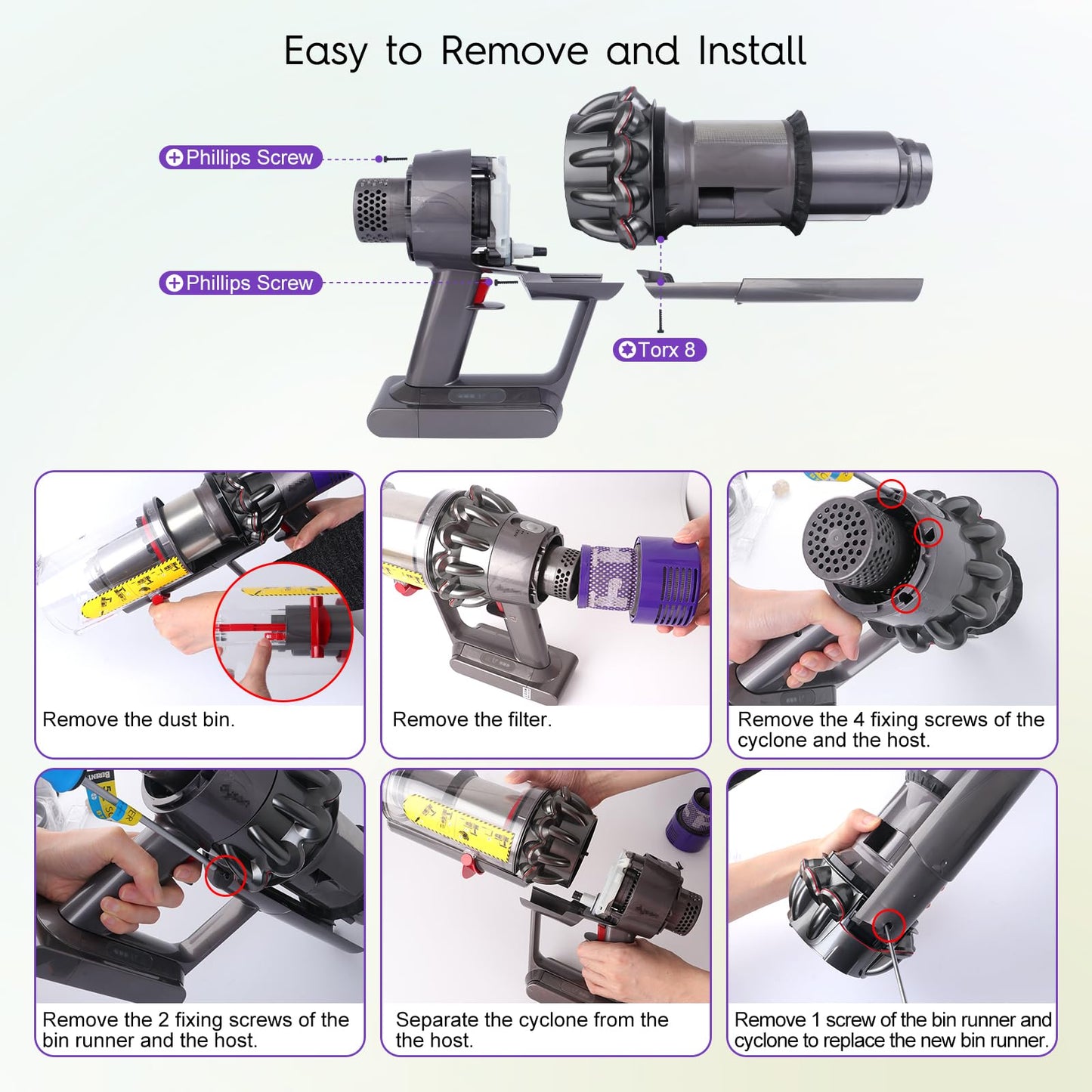 Cyclone Baffle Bin Runner