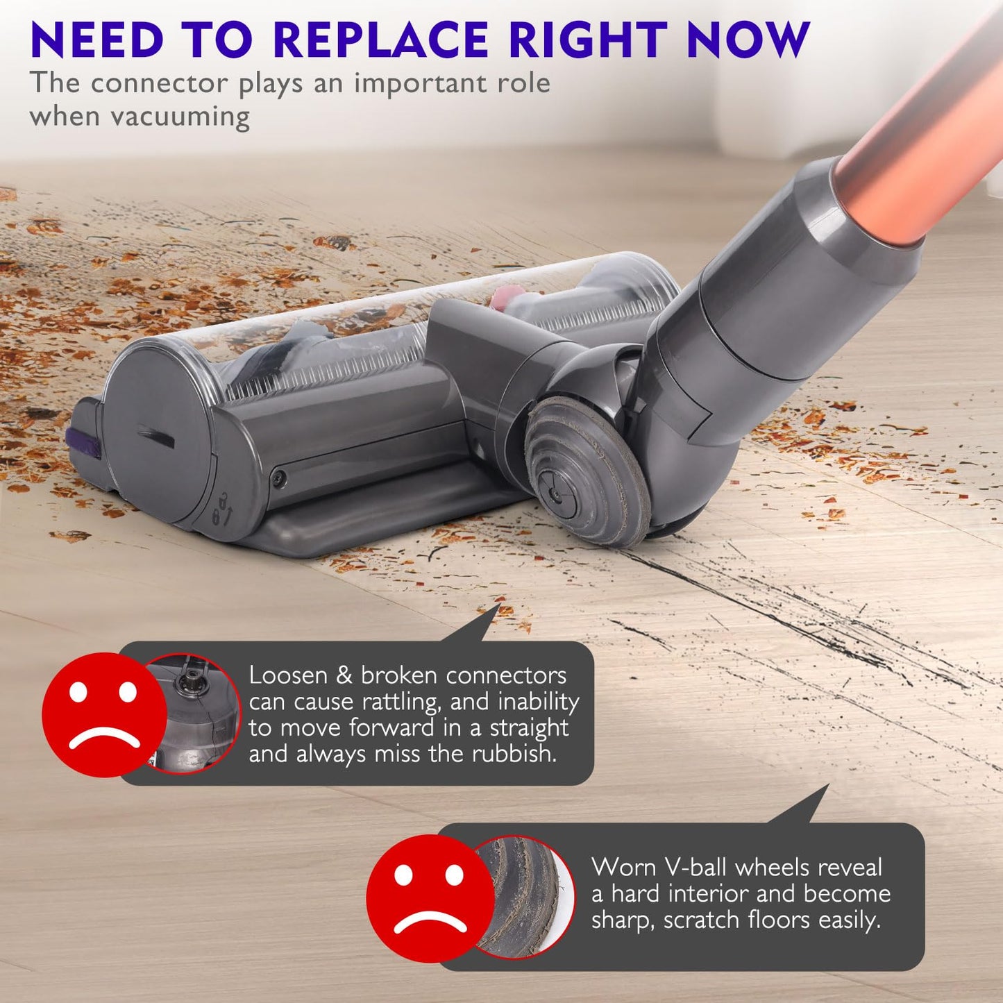 Ball Wheel + Vacuum Head Connector