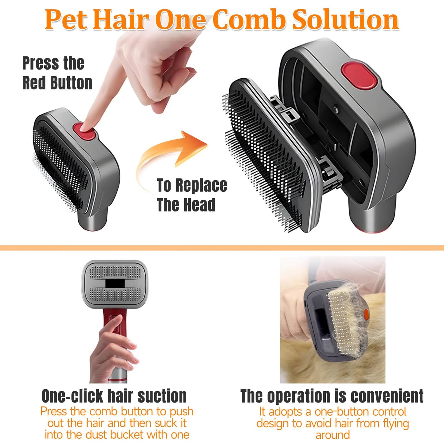 Pet Hair Grooming Brush