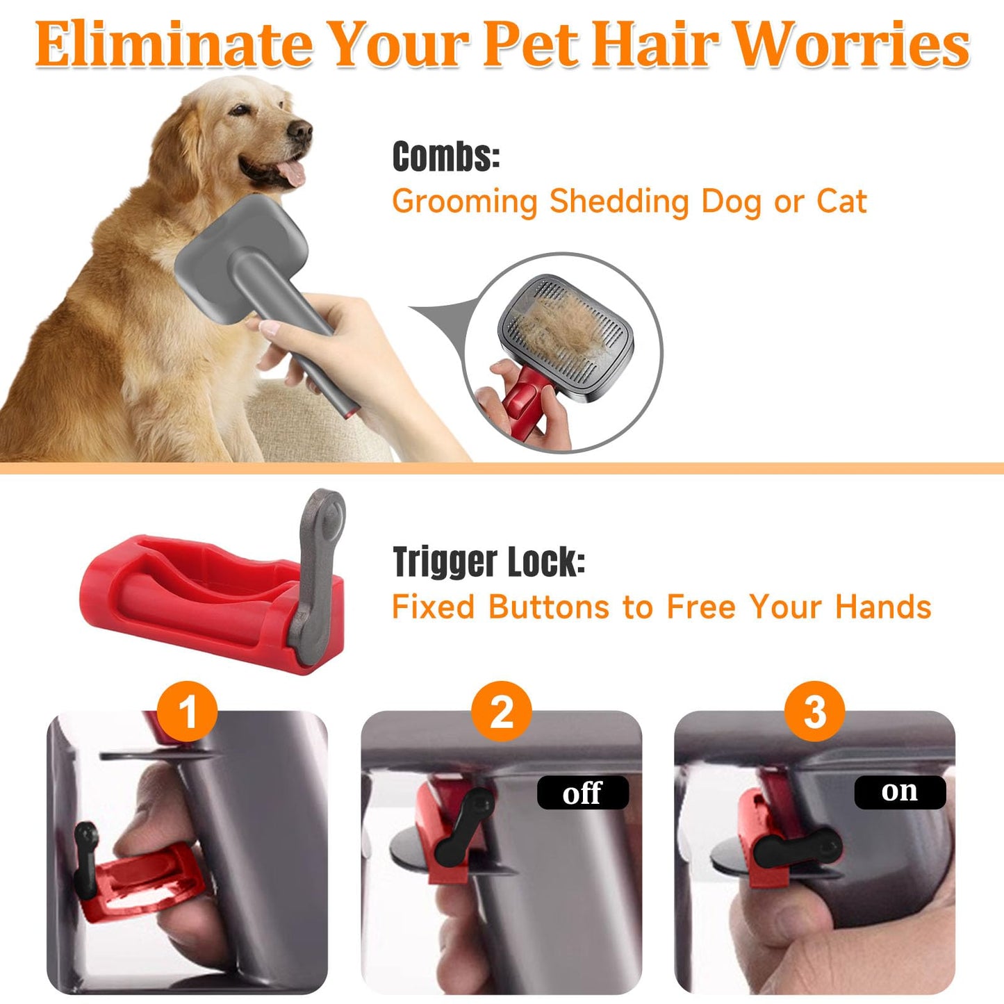 Pet Hair Grooming Brush